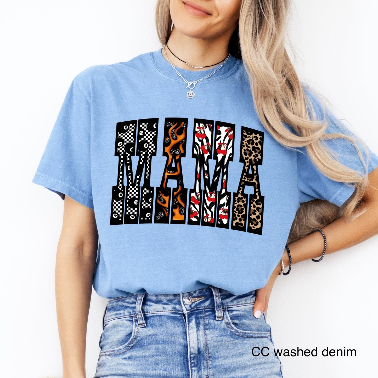 grunge mama clear film screen print