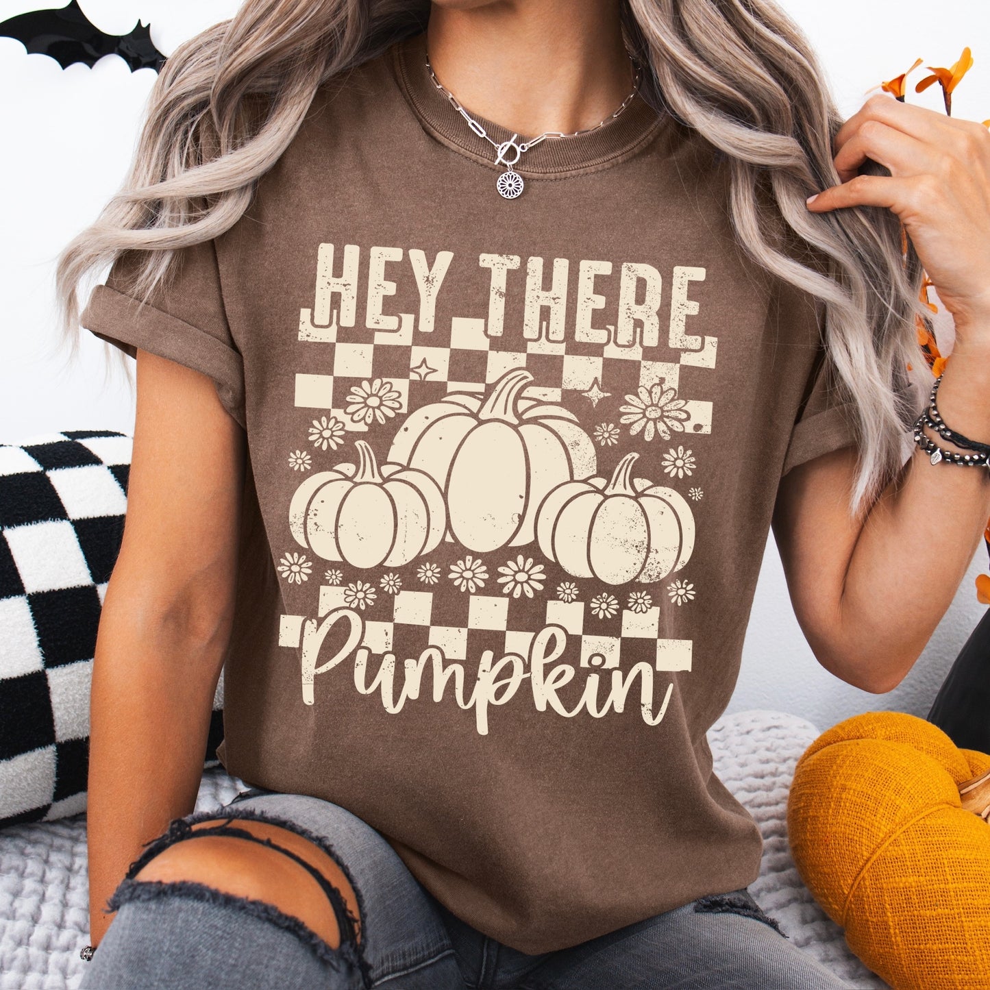 hey there pumpkin screen print transfer