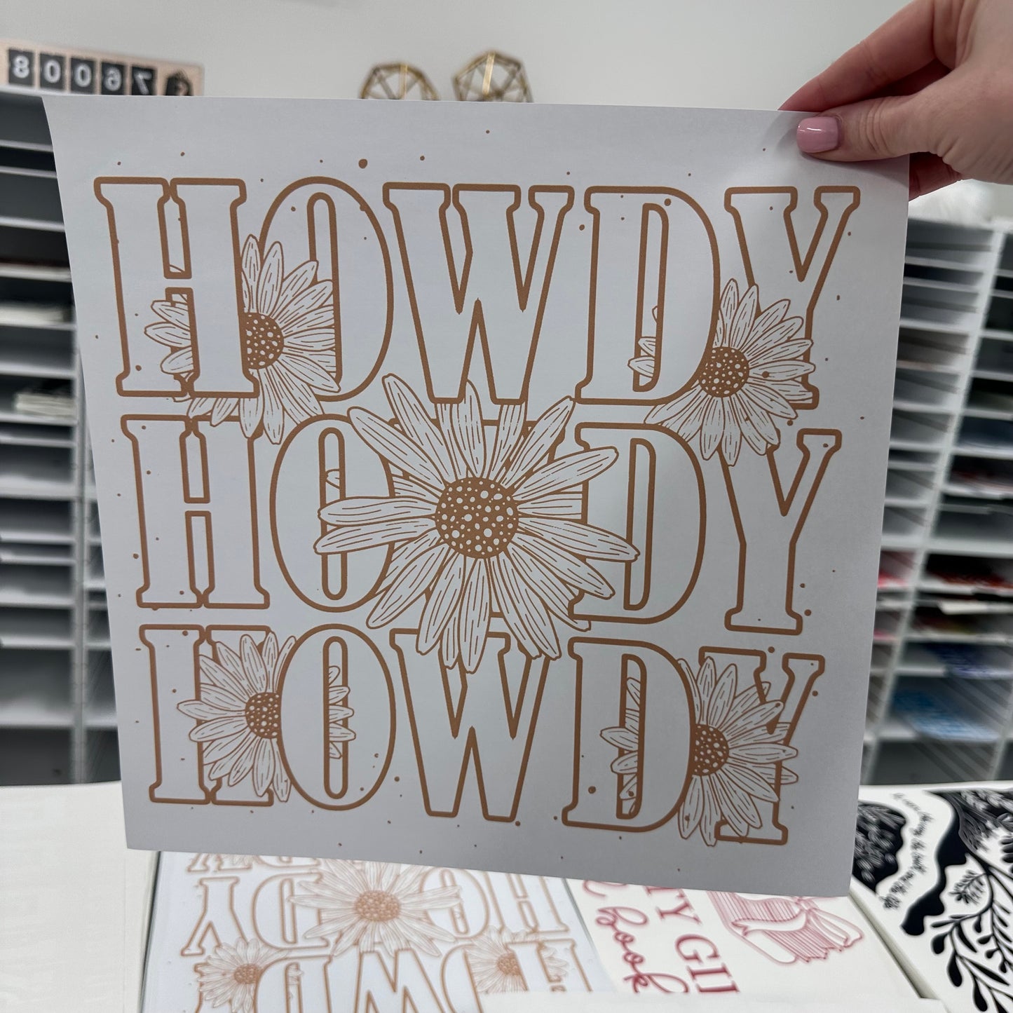 Howdy screen print transfer