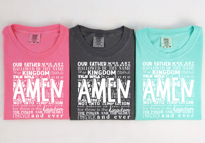 Amen Lords Prayer screen print transfer