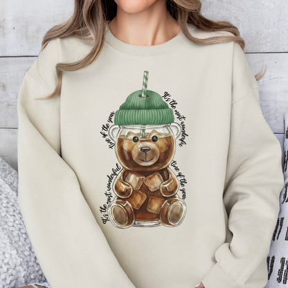 coffee tumbler teddy bear clear film screen print