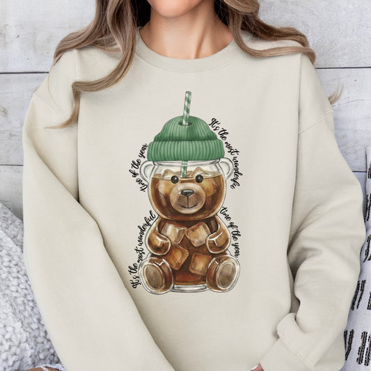 coffee tumbler teddy bear clear film screen print