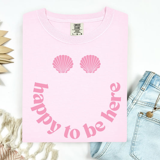 happy to be here screen print transfer•