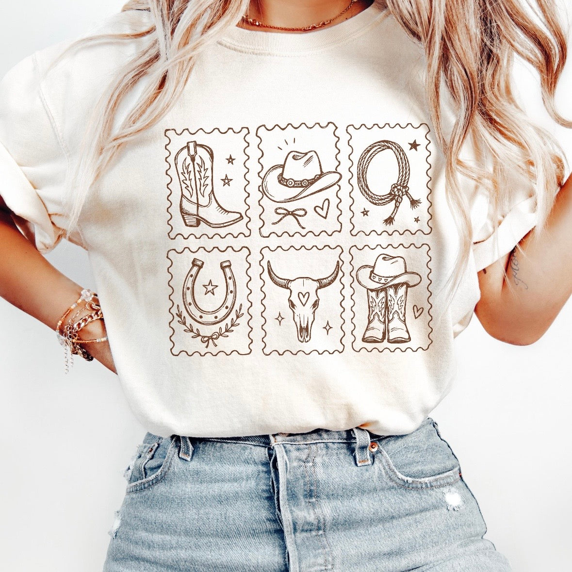 western stamps screen print transfer•