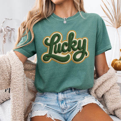 LUCKY clear film screen print