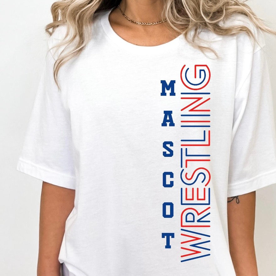 semi-custom WRESTLING mascot (design set up only)