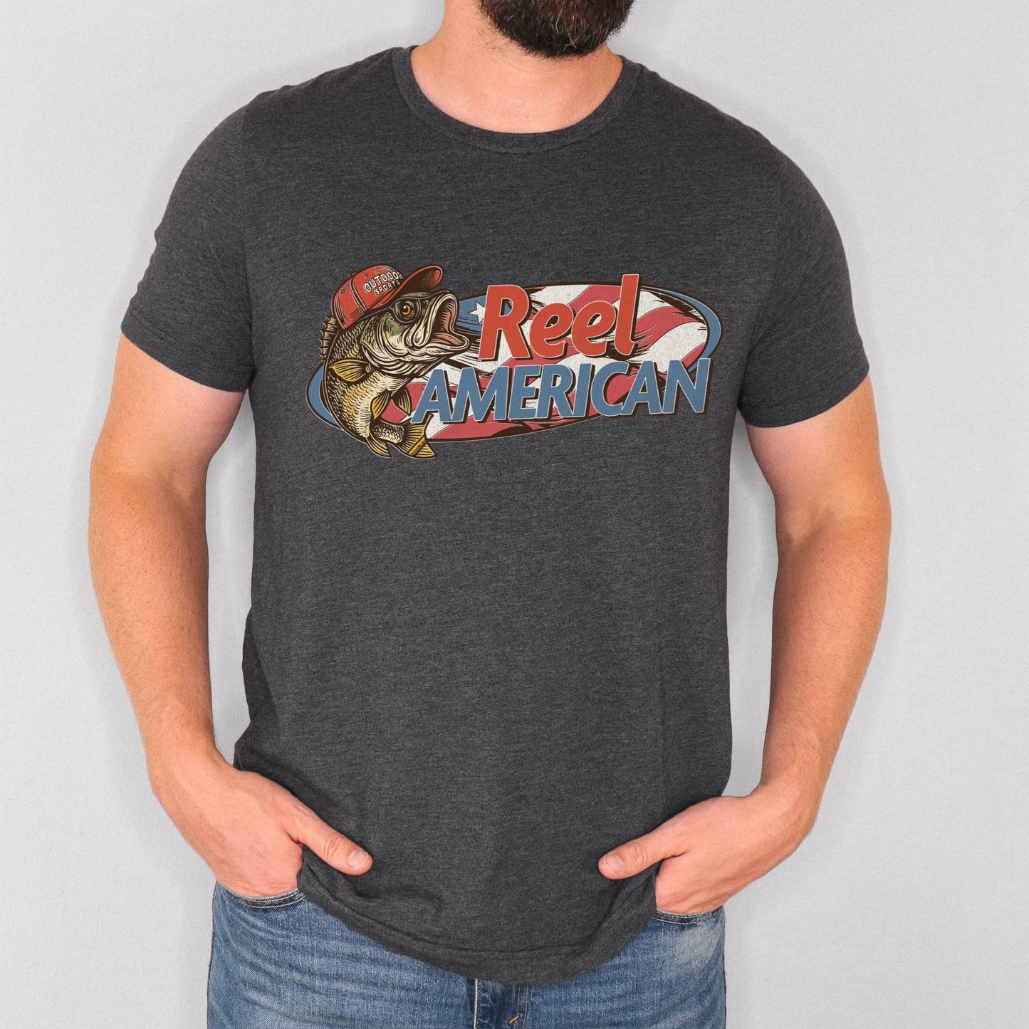 Reel American clear film screen print