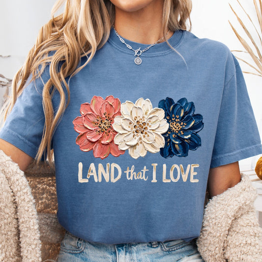 land that I love clear film screen print