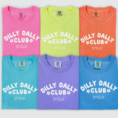 dilly dally club white ink screen print transfer•