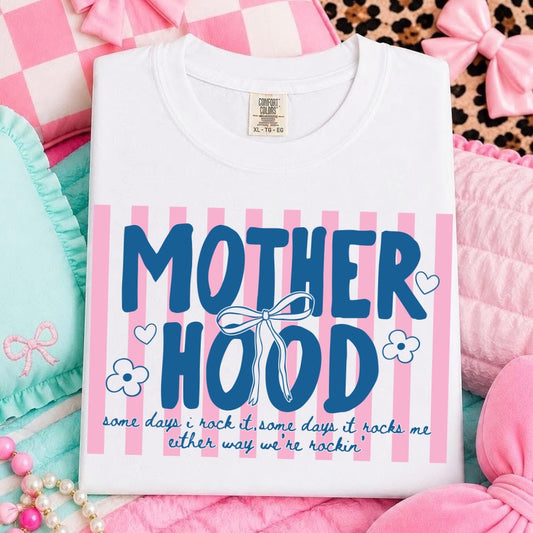 Motherhood some days I rock it clear film screen print