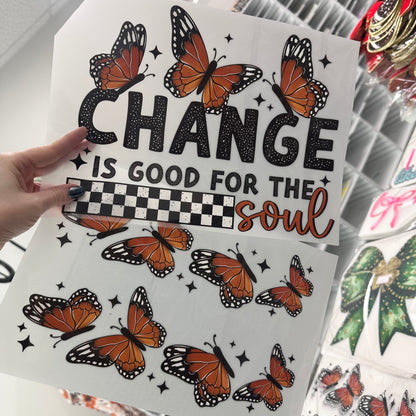 Change is good for the soul front + sleeves clear film transfer