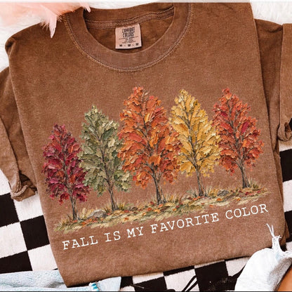 fall is my favorite color clear film screen print
