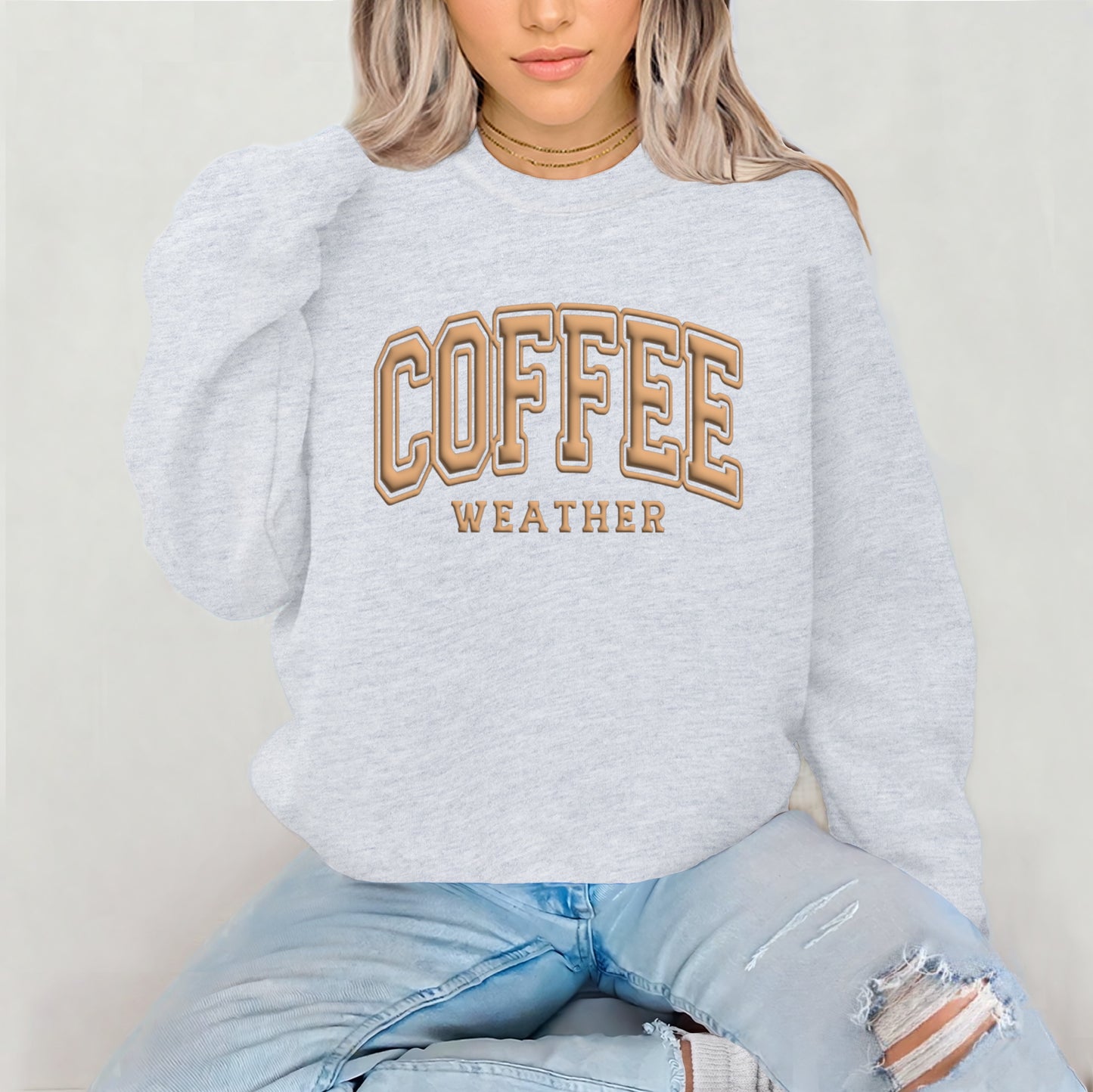 PUFF PRINT coffee weather tan ink