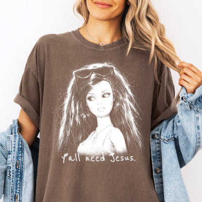 yall need Jesus screen print transfer•