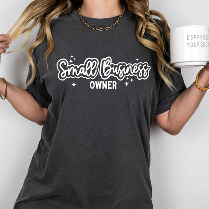 small business owner white ink screen print transfer