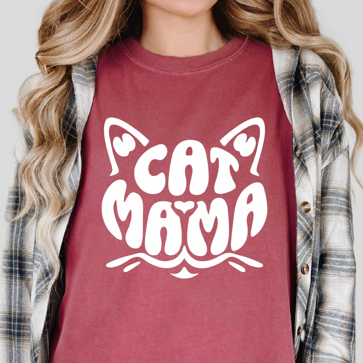 cat mama screen print transfer