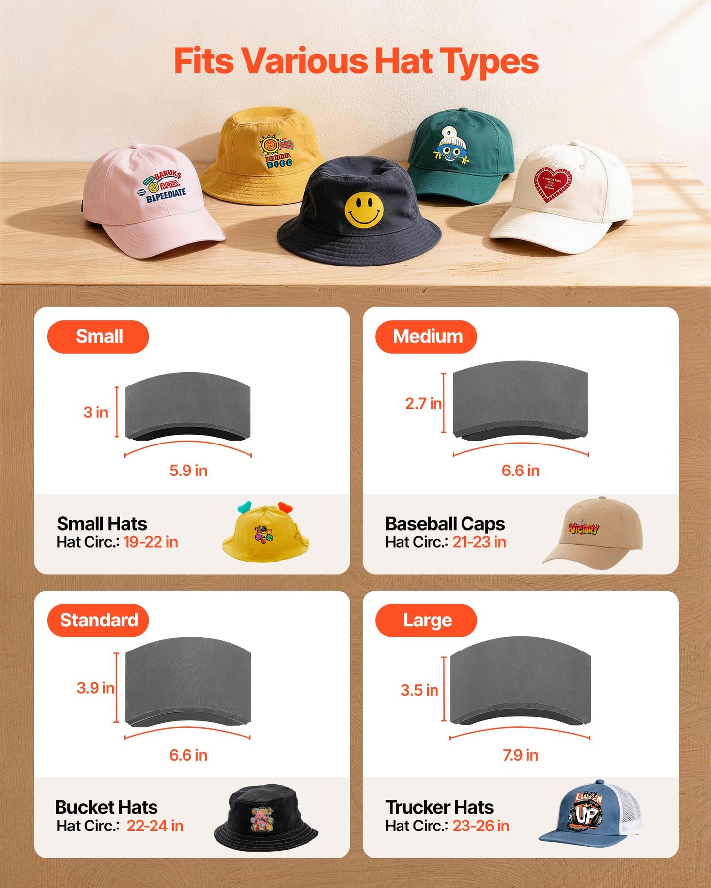 VEVOR Hat Heat Press Machine, with 4 Interchangeable Platens and Caps Stretcher, Precise Temperature & Time Control, Heat Press for Hats and Caps