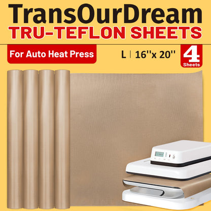 TransOurDream PTFE Teflon Sheets, 16 x 20", 4 Pack