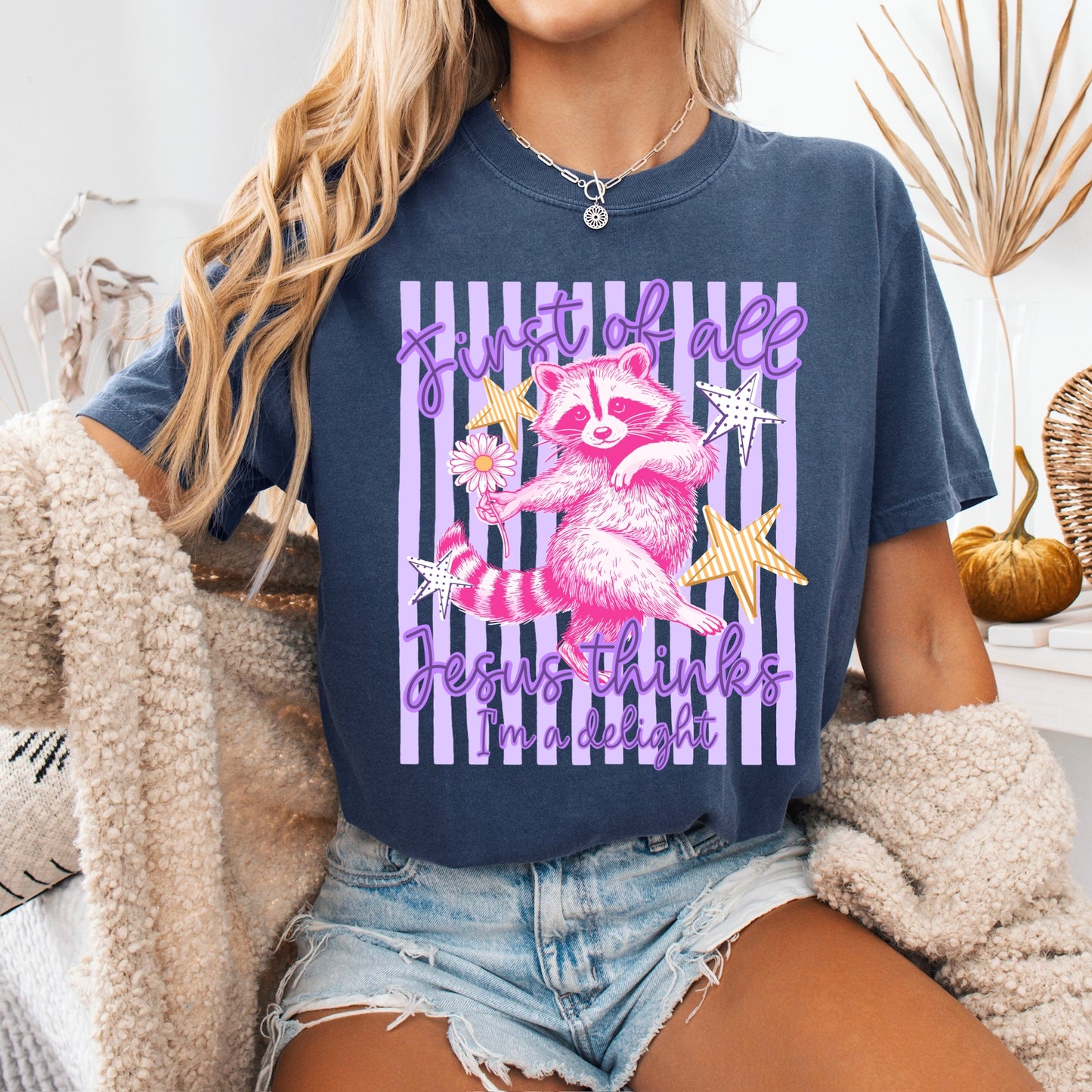 Jesus thinks Im a delight clear film screen print