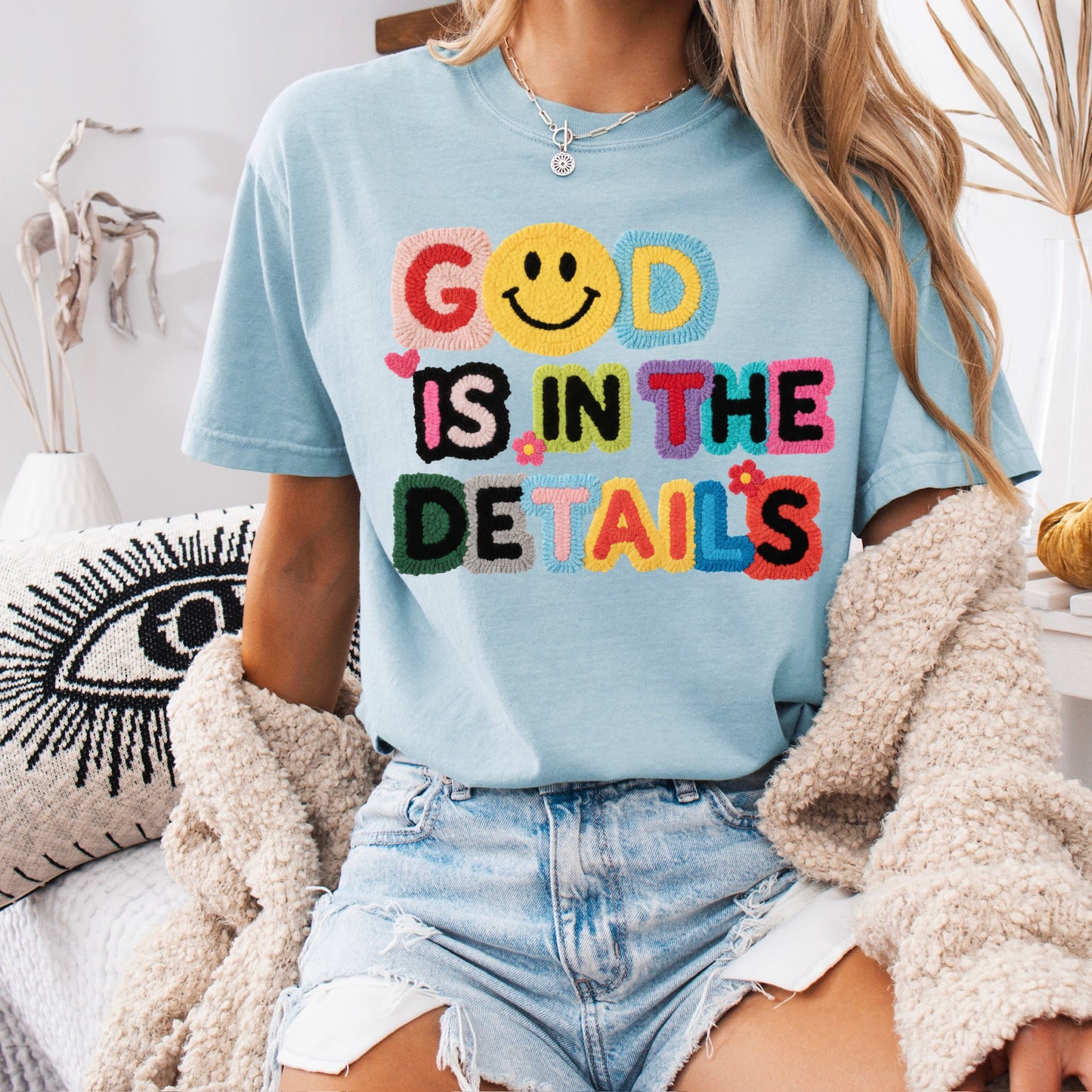 God is in the details clear film screen print