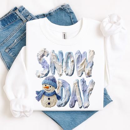 snow day clear film screen print