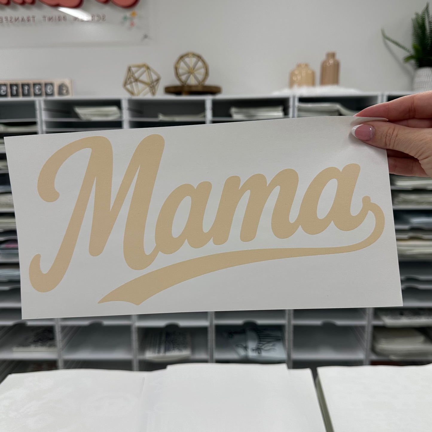 beige ink mama screen print transfer•
