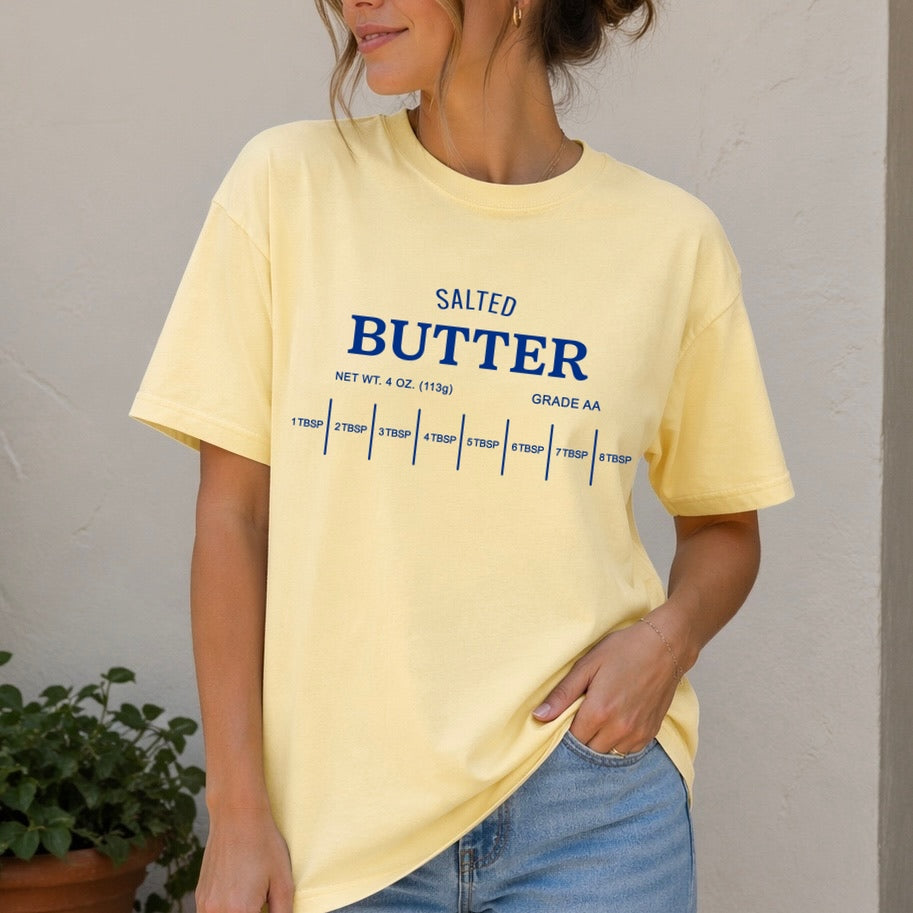salted butter screen print transfer