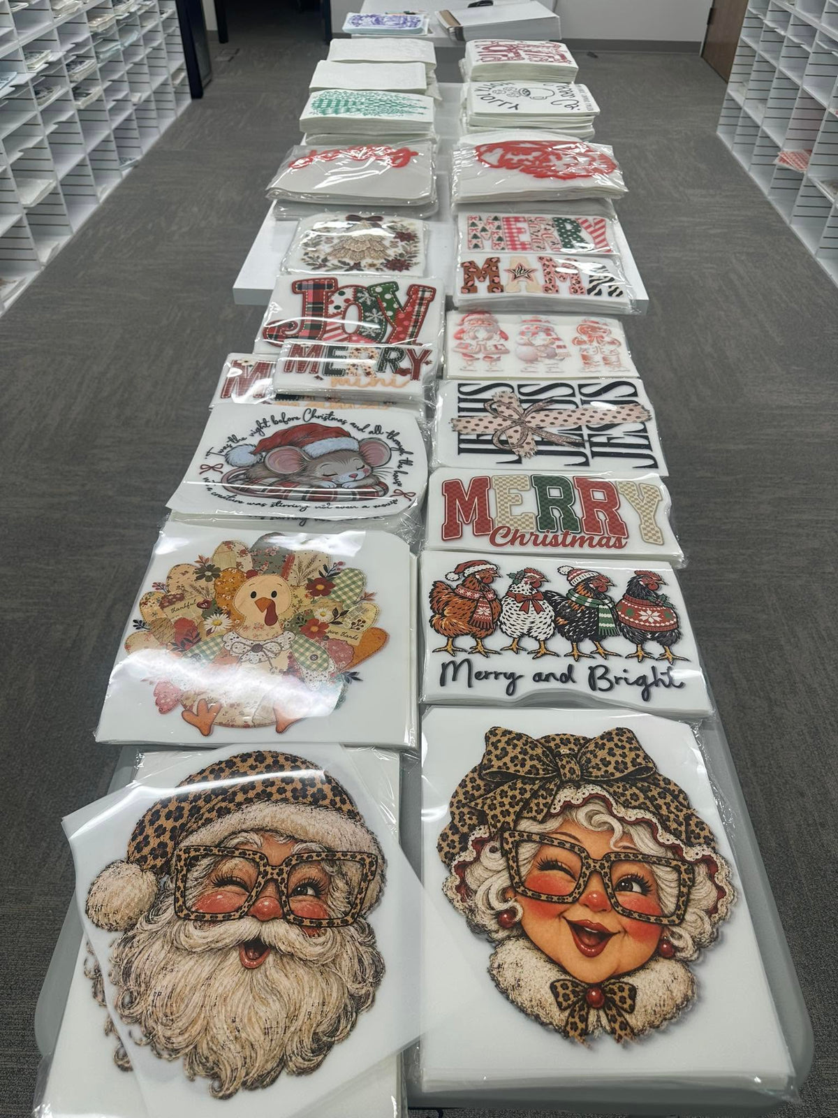 CHRISTMAS/WINTER Screen print transfer grab bag - 10 transfers d t f + screen prints
