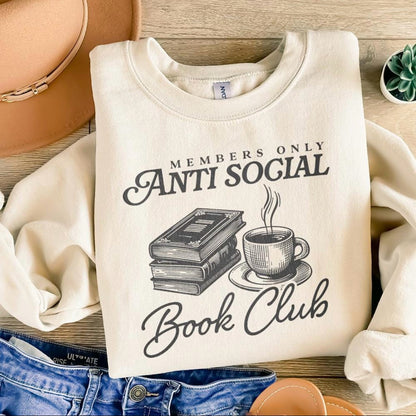 anti social book club screen print transfer