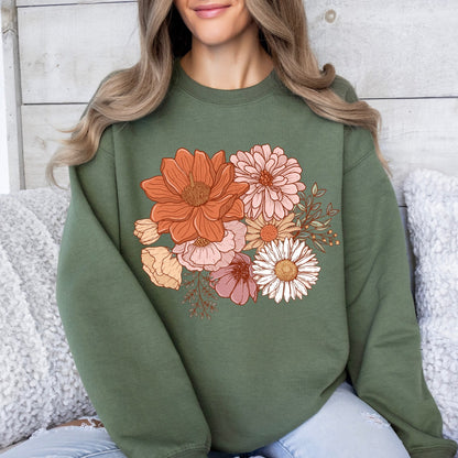 boho florals clear film transfer