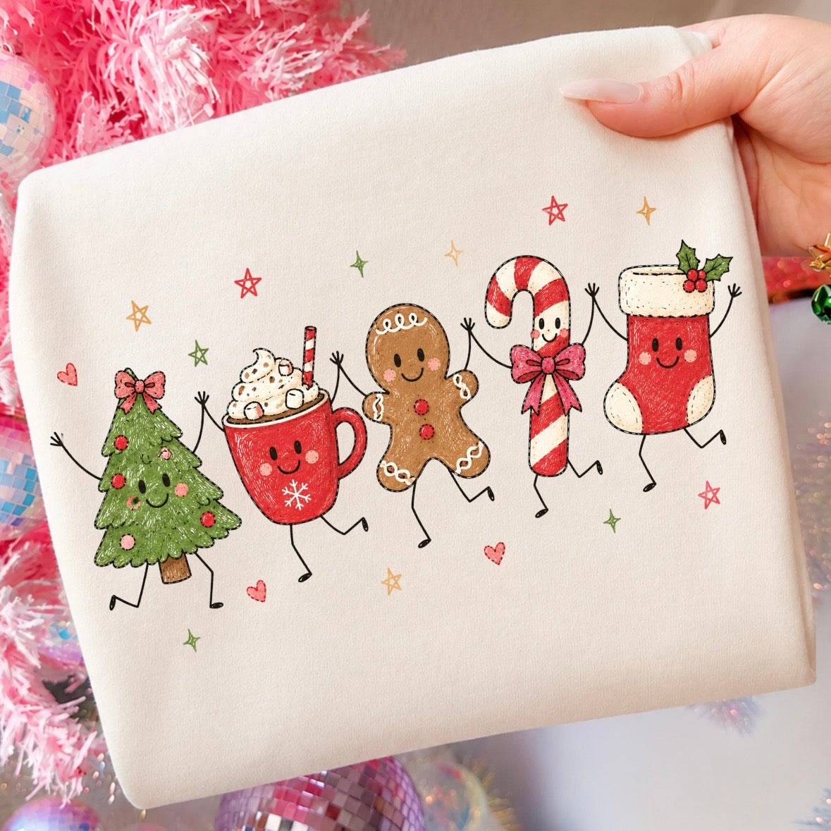 PRE-ORDER Christmas doodles DTF 5-7 biz day tat