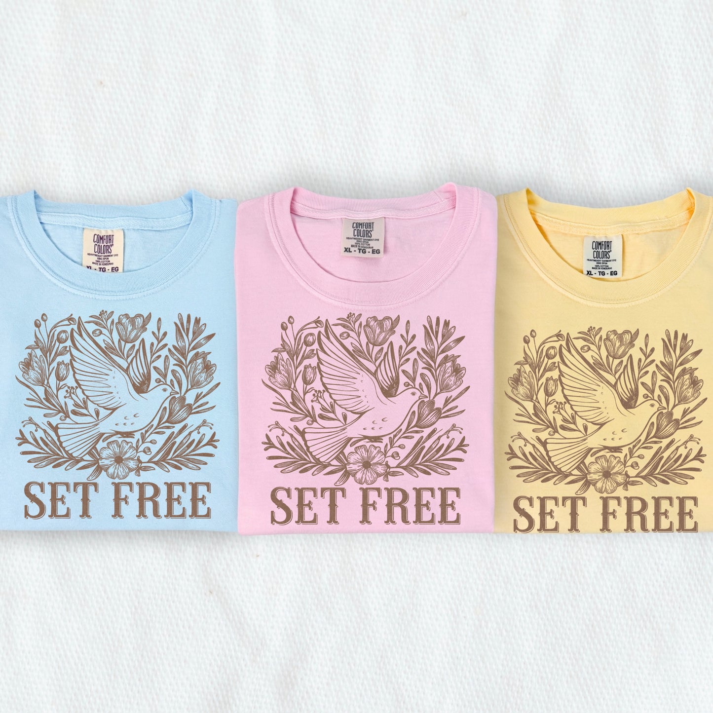 SET FREE BIRD SCREEN PRINT TRANSFER