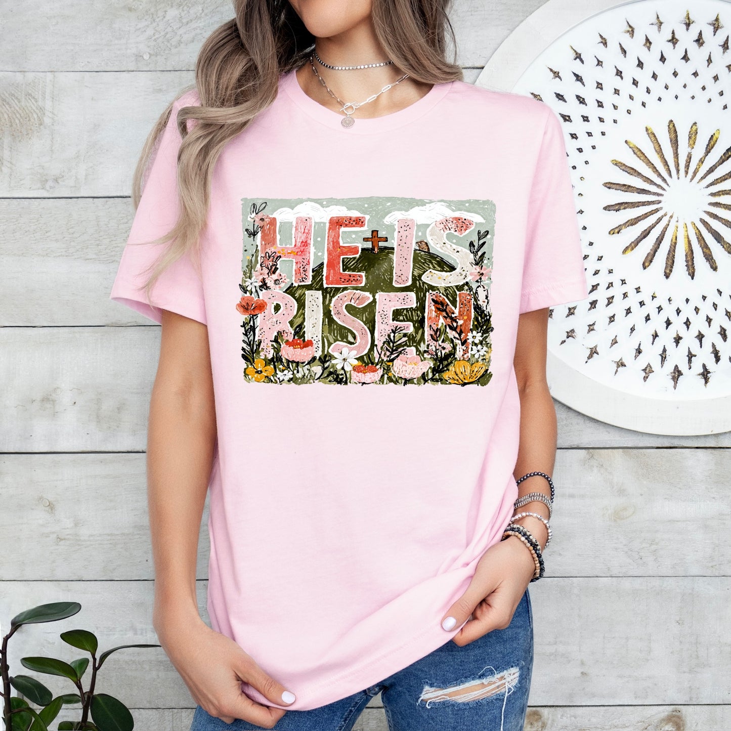 He is Risen clear film screen print