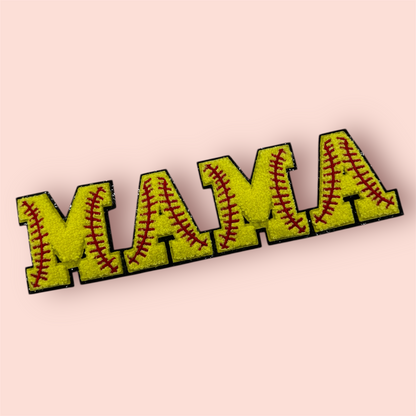 Chenille Patch - SOFTBALL MAMA