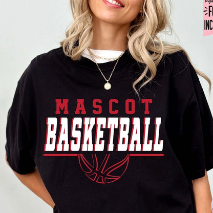 semi-custom BASKETBALL mascot (design set up only)