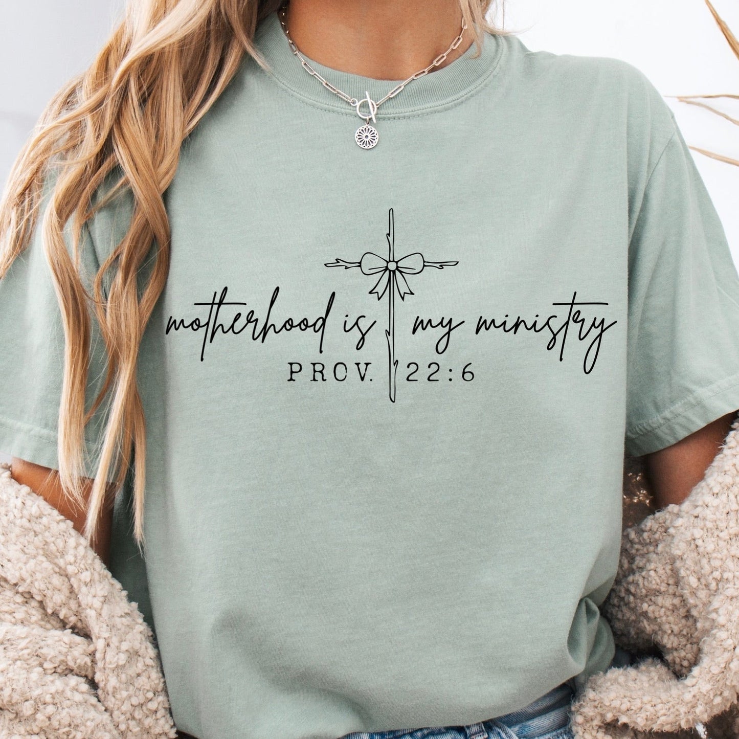 motherhood is my ministry screen print transfer