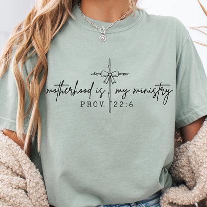 motherhood is my ministry screen print transfer
