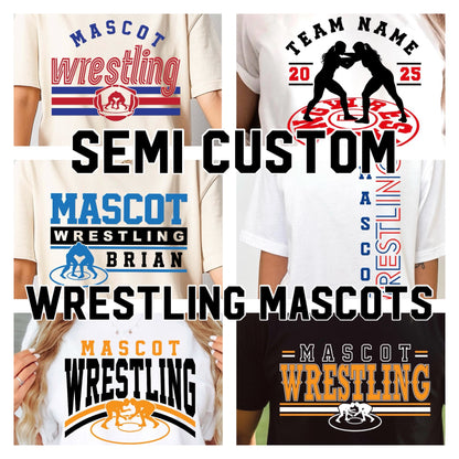 semi-custom WRESTLING mascot (design set up only)