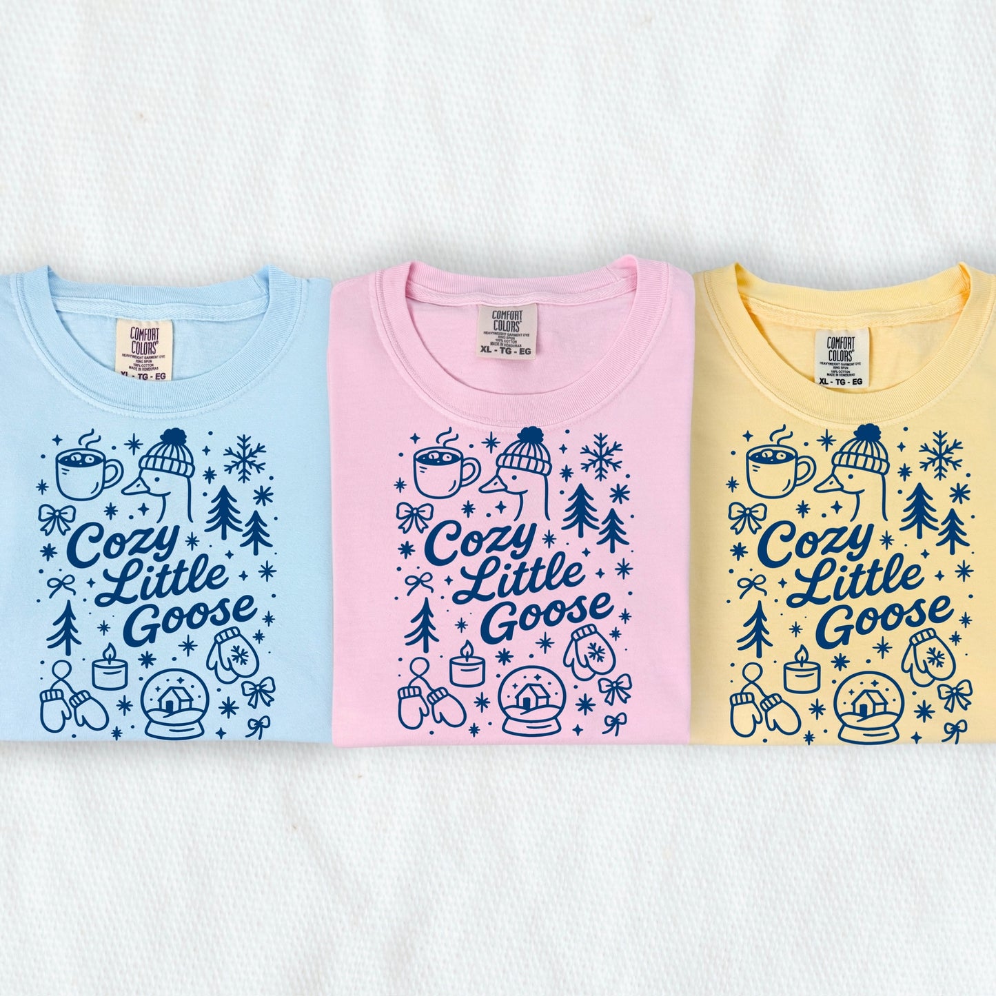 cozy little goose screen print transfer