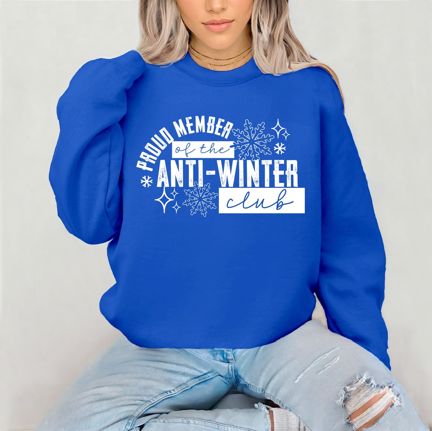 Anti-winter club screen print transfer