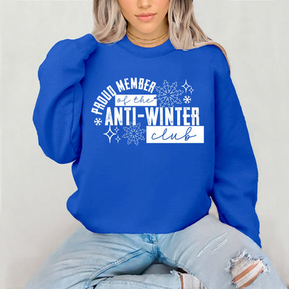 Anti-winter club screen print transfer