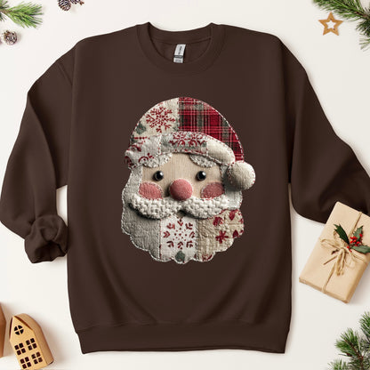 Santa faux burlap clear film screen print