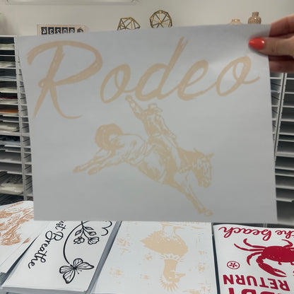 Rodeo screen print transfer•