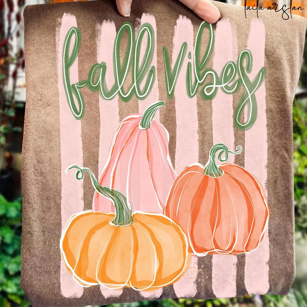 fall vibes clear film screen print