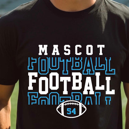 semi-custom FOOTBALL mascot (design set up only)