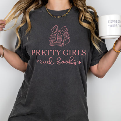 pretty girls read books screen print transfer