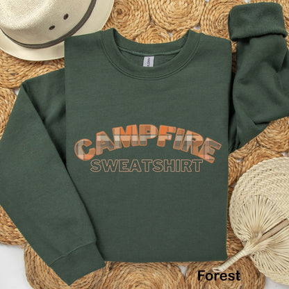 plaid campfire sweatshirt clear film transfer