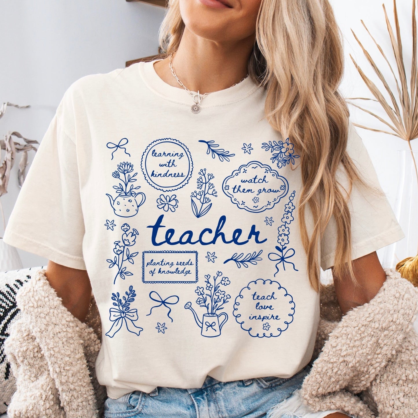 teacher doodles screen print transfer•
