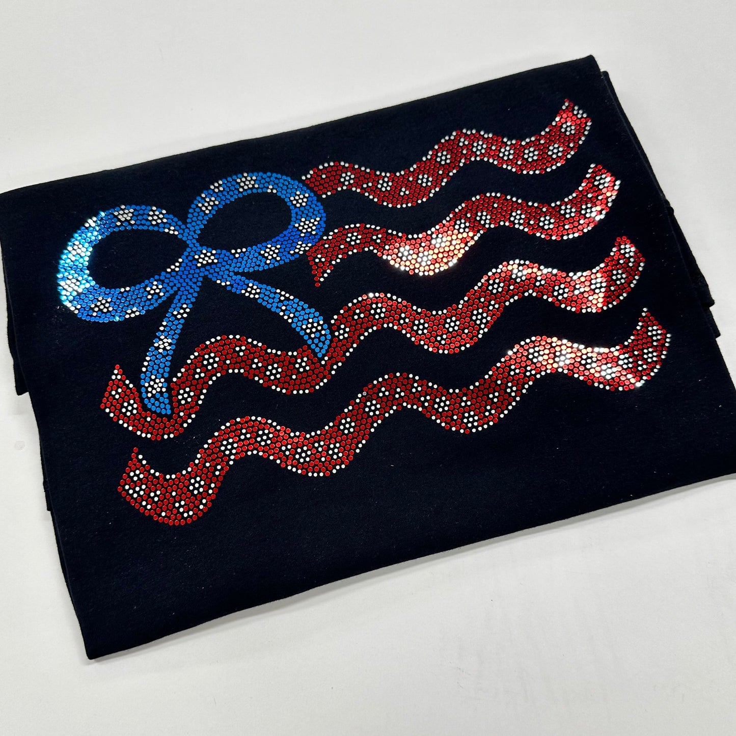 PRE-ORDER Spangle Transfer - BOW american flag 7-10 biz day tat