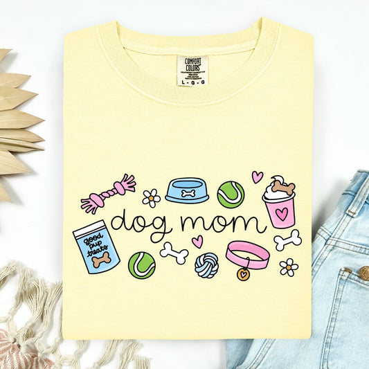 dog mom doodles clear film screen print